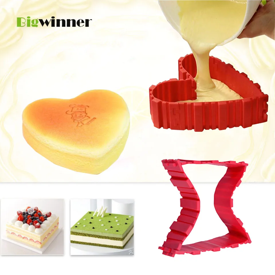4Pcs Magic Bake Snake Silicome Cake Mold Heart Shade Rectangular Round Shade DIY Cake Mold Pastry Tools Kitchen Accessories
4Pcs Magic Bake Snake Silicome Cake Mold Heart Shade Rectangular Round Shade DIY Cake Mold Pastry Tools Kitchen Accessories