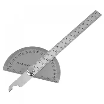 0-180 Degree 90 x 150mm Adjustable Angle Ruler with 145mm Round Head Rotary Protractor and Adjustable Nut for Measurement
0-180 Degree 90 x 150mm Adjustable Angle Ruler with 145mm Round Head Rotary Protractor and Adjustable Nut for Measurement