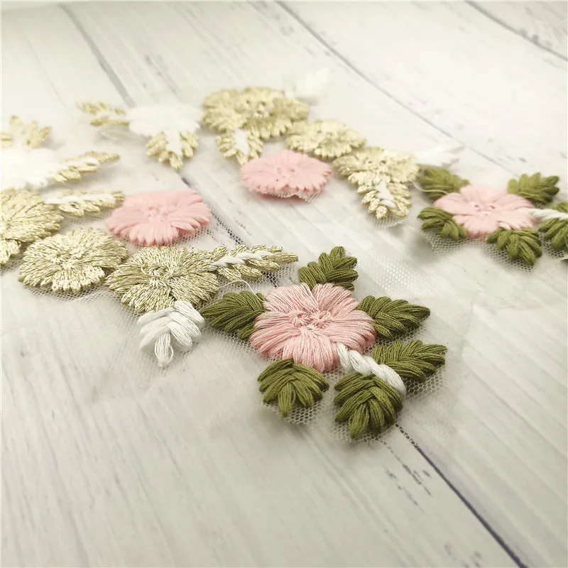 Embroidery Sew on Knitting Flower Patch (1)