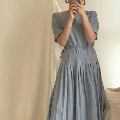 New Summer Girls Dress Party Female Dress Vintage Solid Oversize Short Sleeve pleated Women Dresses Long Boho Robe Femme Vestido
New Summer Girls Dress Party Female Dress Vintage Solid Oversize Short Sleeve pleated Women Dresses Long Boho Robe Femme Vestido