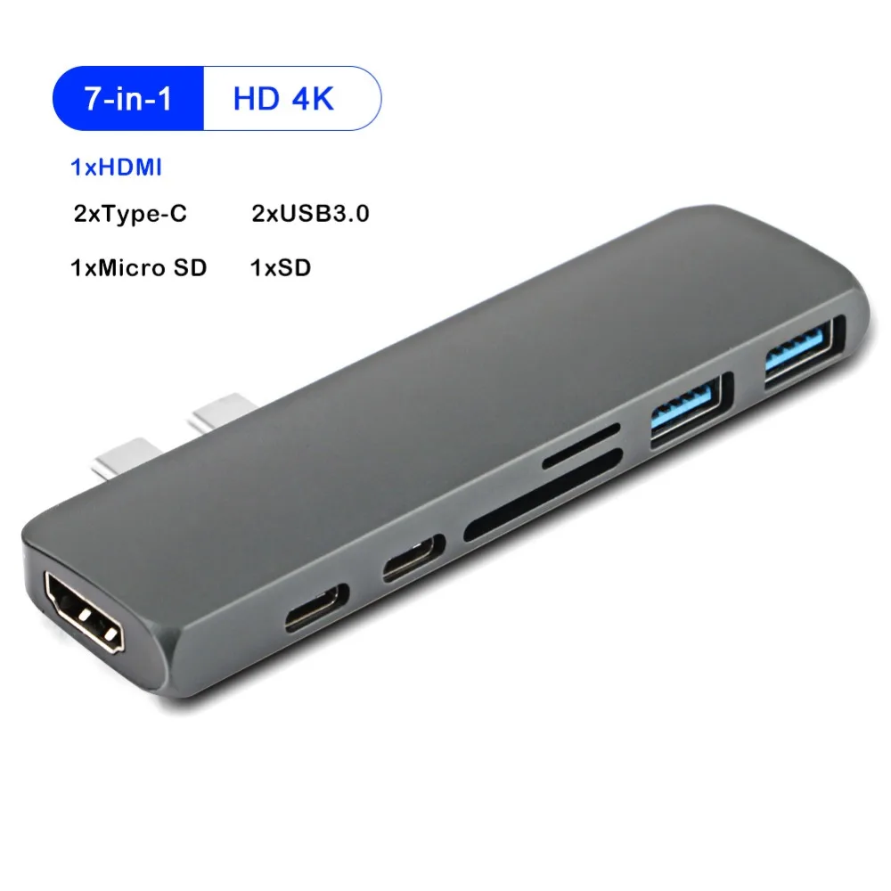 Адаптер USB C для Type C USB 3,0 HDMI Micro SD для MacBook Samsung Galaxy S9/S8 Huawei P20 Pro Surface pro 4
Адаптер USB C для Type C USB 3,0 HDMI Micro SD для MacBook Samsung Galaxy S9/S8 Huawei P20 Pro Surface pro 4