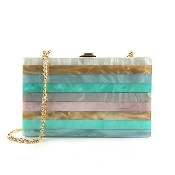 Colorful Stripe Design Women Bag Acrylic Evening Clutch Bag Small Party Minaudiere Chain Handbags Purse Wedding Bag Bolso Female
Colorful Stripe Design Women Bag Acrylic Evening Clutch Bag Small Party Minaudiere Chain Handbags Purse Wedding Bag Bolso Female