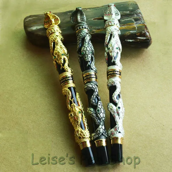 LOTS OF 3 PCS JINHAO GOLDEN SILVER AND OLD GREY SNAKE WINE ROLLER BALL PEN SNAKE YEAR COMMEMORATE
LOTS OF 3 PCS JINHAO GOLDEN SILVER AND OLD GREY SNAKE WINE ROLLER BALL PEN SNAKE YEAR COMMEMORATE