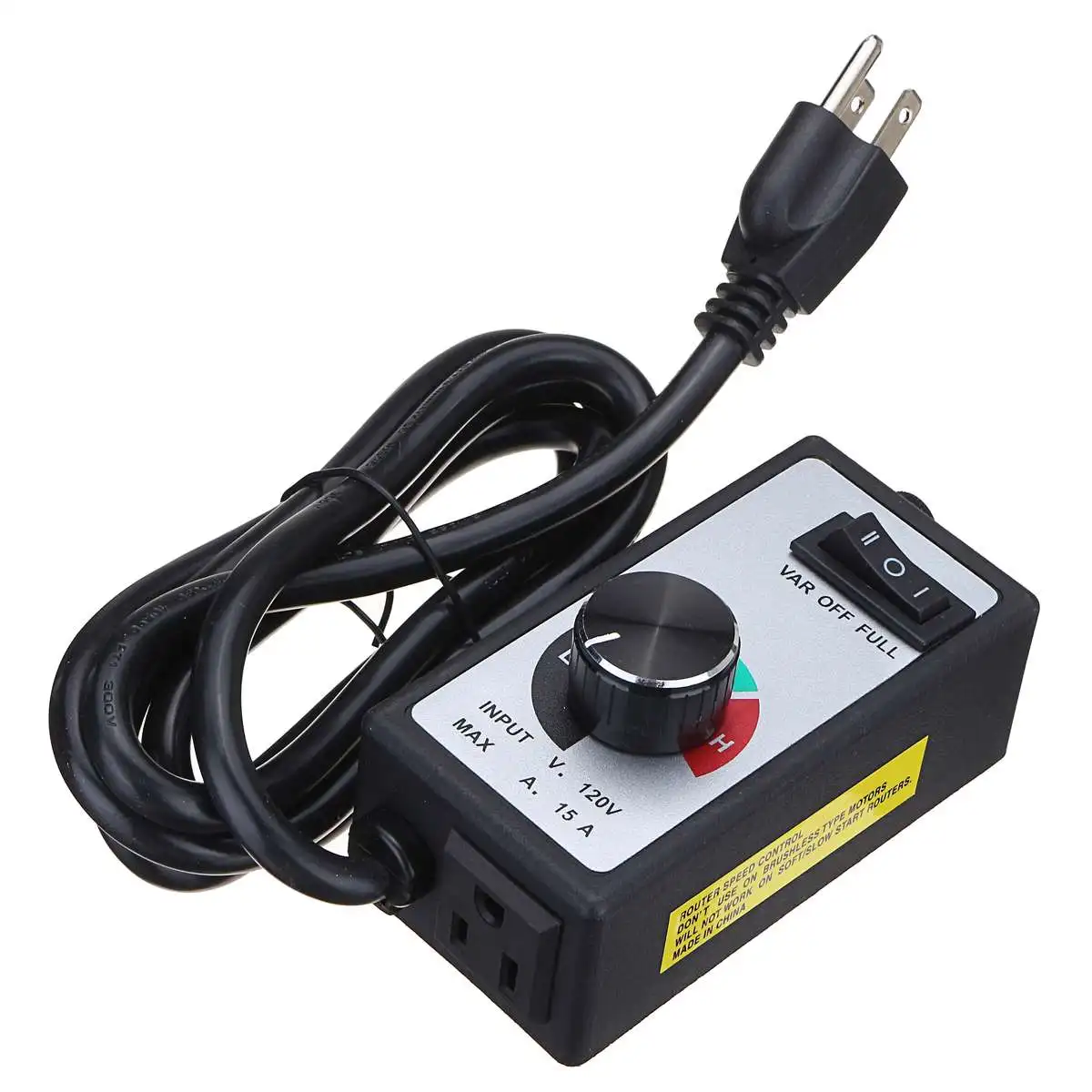 60Hz AC 120V 15A Variable Speed Controller Switch Electric Motor Rheostat Voltage Regulator For Router Control Tool
60Hz AC 120V 15A Variable Speed Controller Switch Electric Motor Rheostat Voltage Regulator For Router Control Tool