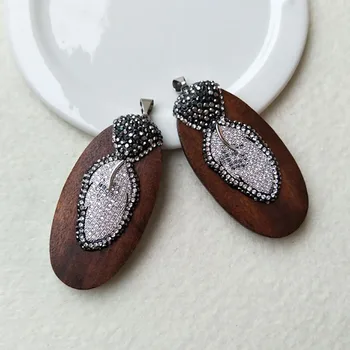 10pcs wood round pendant,Crystal rhinestone Paved leaf Zircon charm,For Jewelry Necklace Making PD523
10pcs wood round pendant,Crystal rhinestone Paved leaf Zircon charm,For Jewelry Necklace Making PD523