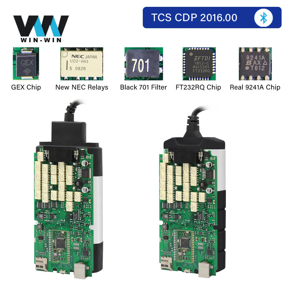 TCS CDP Pro Bluetooth Single PCB Board Multidiag 9241A NEC Relays 2016.00/2015.R3 OBD OBDII Diagnostic Tool for Cars/Trucks
TCS CDP Pro Bluetooth Single PCB Board Multidiag 9241A NEC Relays 2016.00/2015.R3 OBD OBDII Diagnostic Tool for Cars/Trucks