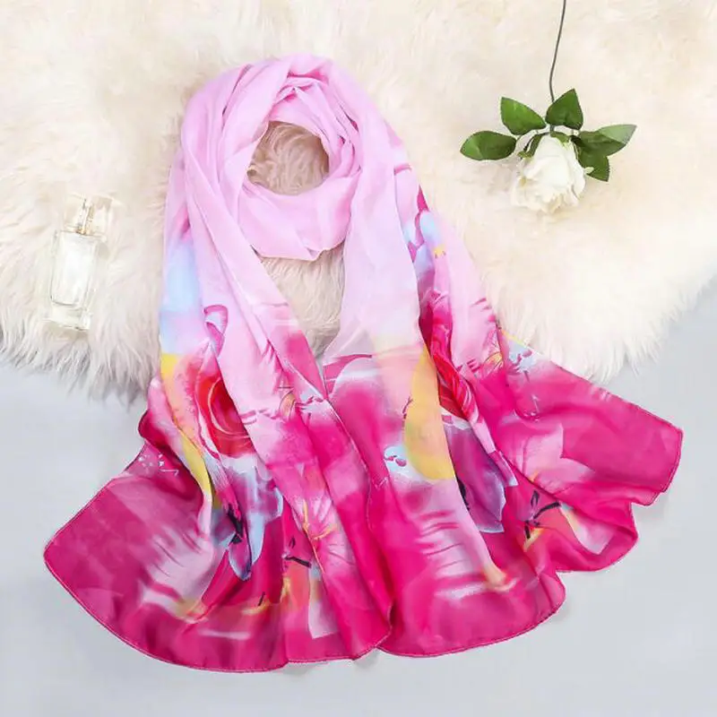 Elegant Chiffon Scarves Shawl For Ladies Women Foulard Femme Silk Scarfs Long Scarves 155cm Summer Wrap Floral Print Soft Scarf
Elegant Chiffon Scarves Shawl For Ladies Women Foulard Femme Silk Scarfs Long Scarves 155cm Summer Wrap Floral Print Soft Scarf