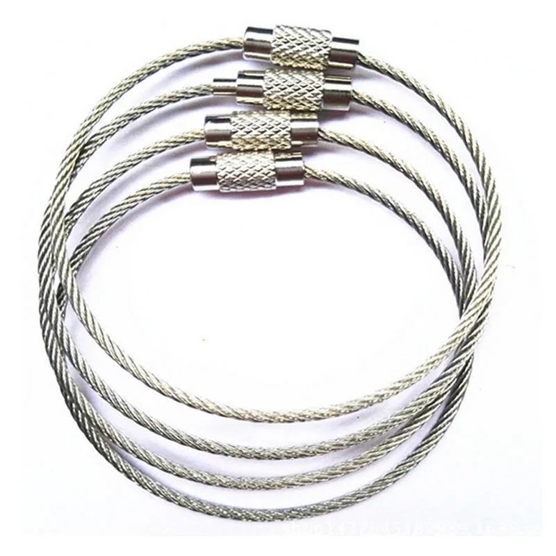 5PCS/Pack Screw Locking Stainless Steel Wire Keychain Cable Rope Key Holder Keyring Key Chain Rings Cable Outdoor Hiking
5PCS/Pack Screw Locking Stainless Steel Wire Keychain Cable Rope Key Holder Keyring Key Chain Rings Cable Outdoor Hiking