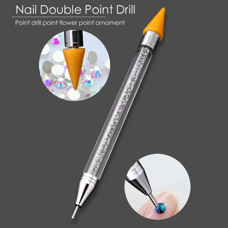 

1 Pcs Dual-ended Dotting Pen Dotting Pen Crystal Beads Handle Rhinestone Studs Picker Wax Pencil Manicure Nail Art Tool