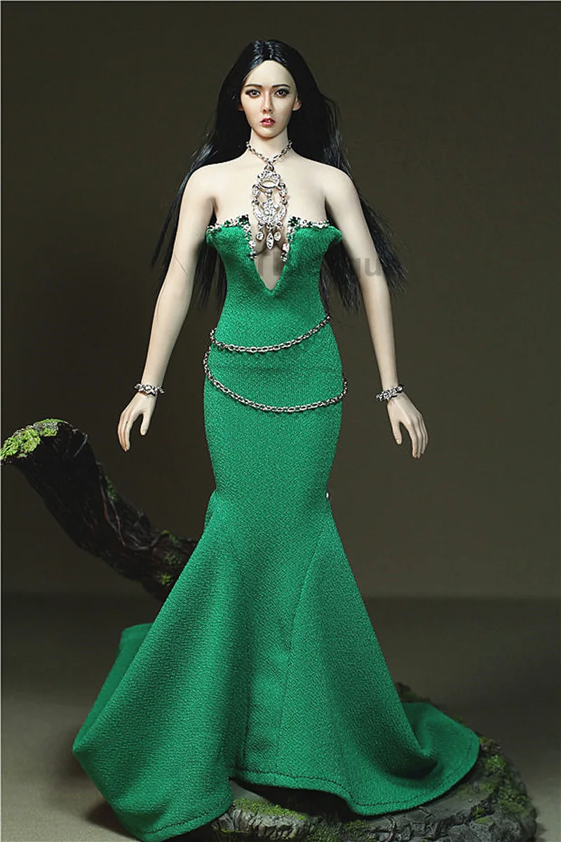 Custom Made 1/6 Scale Emerald Dress Green Diamond Trailing Big skirt for 12inch Action figure Collection toy
Custom Made 1/6 Scale Emerald Dress Green Diamond Trailing Big skirt for 12inch Action figure Collection toy