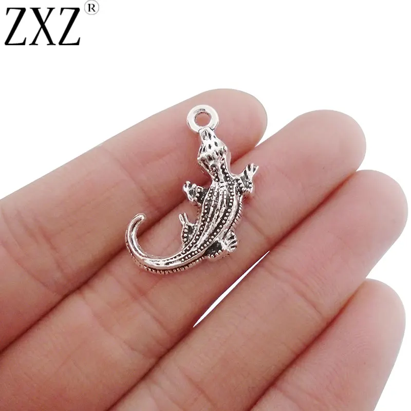 ZXZ 20pcs Antique Silver Tone Lizard Gecko Charms Pendants Beads for Bracelet Necklace Jewelry Making Findings 26x18mm
ZXZ 20pcs Antique Silver Tone Lizard Gecko Charms Pendants Beads for Bracelet Necklace Jewelry Making Findings 26x18mm