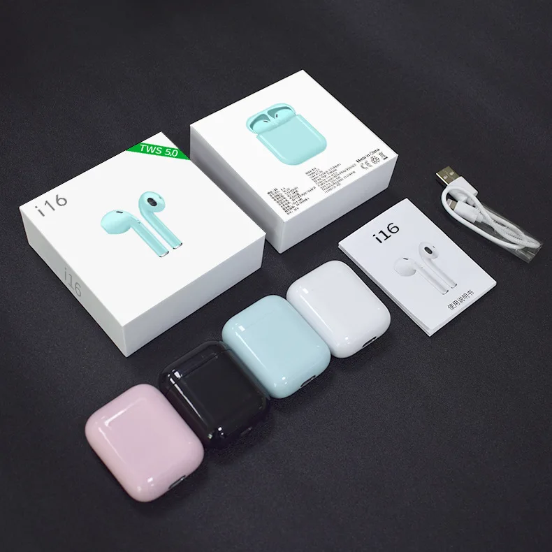 

i16 tws new version Bluetooth 5.0 earphone Automatic boot Stereo ear buds pods with Mic Binaural call for iphone xiaomi