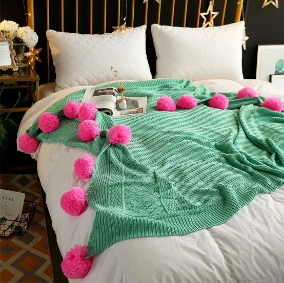 CAMMITEVER 3 Sizes 100% Cotton Pom Crochet Thread Blankets For Babies Adults Twin Size Bed Kitted Throws Bed Runners
CAMMITEVER 3 Sizes 100% Cotton Pom Crochet Thread Blankets For Babies Adults Twin Size Bed Kitted Throws Bed Runners