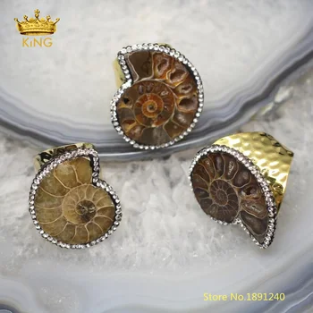 5pcs Ammonite Fossils Rings,Snail Stone Pave Rhinestones Plated Gold Edged Charms Fashion Rings Jewelry for Father's Day YT23
5pcs Ammonite Fossils Rings,Snail Stone Pave Rhinestones Plated Gold Edged Charms Fashion Rings Jewelry for Father's Day YT23