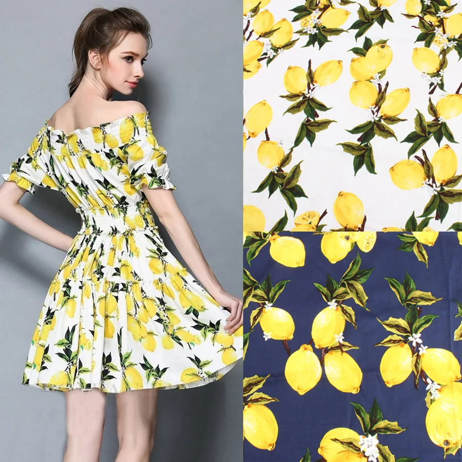 100% cotton fabric Lemon Printed Poplin for women children clothing Fabric Dress Sewing DIY Craft
100% cotton fabric Lemon Printed Poplin for women children clothing Fabric Dress Sewing DIY Craft