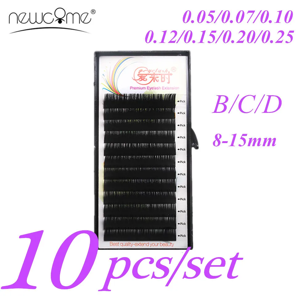 NEWCOME 10 Trays All Sizes B/C/CC/D Curl Individual Lashes Eyelash Extension 3D Volume Korea Silk Mink False Eyelashes Extension
NEWCOME 10 Trays All Sizes B/C/CC/D Curl Individual Lashes Eyelash Extension 3D Volume Korea Silk Mink False Eyelashes Extension