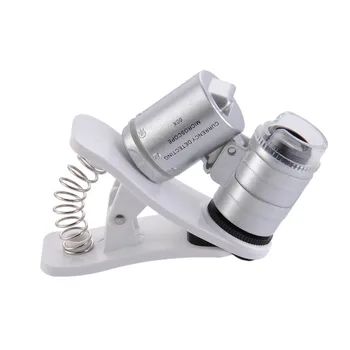 60X Mobile Phone Microscope Macro Lens Universal Magnification Glass LED Tools With Micro Camera Clip Optical Zoom Magnifier
60X Mobile Phone Microscope Macro Lens Universal Magnification Glass LED Tools With Micro Camera Clip Optical Zoom Magnifier