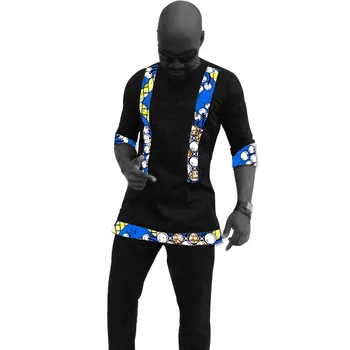 Fashion Dress African Man's Tops Male Dashiki Clothes Print And Black Patchwork Half Sleeve Mans T-shirt African Men Clothing
Fashion Dress African Man's Tops Male Dashiki Clothes Print And Black Patchwork Half Sleeve Mans T-shirt African Men Clothing