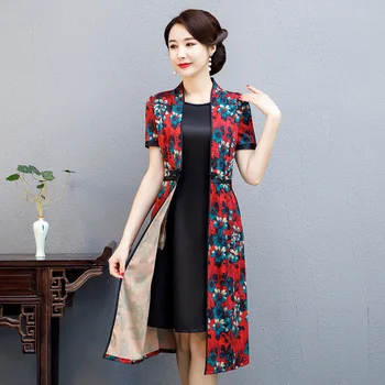 Noble Sexy Ladies Cheongsam 2019 Summer Chinese style Mandarin Collar Knee Length Dress Womens Qipao Slim Party Dresses Vestido
Noble Sexy Ladies Cheongsam 2019 Summer Chinese style Mandarin Collar Knee Length Dress Womens Qipao Slim Party Dresses Vestido