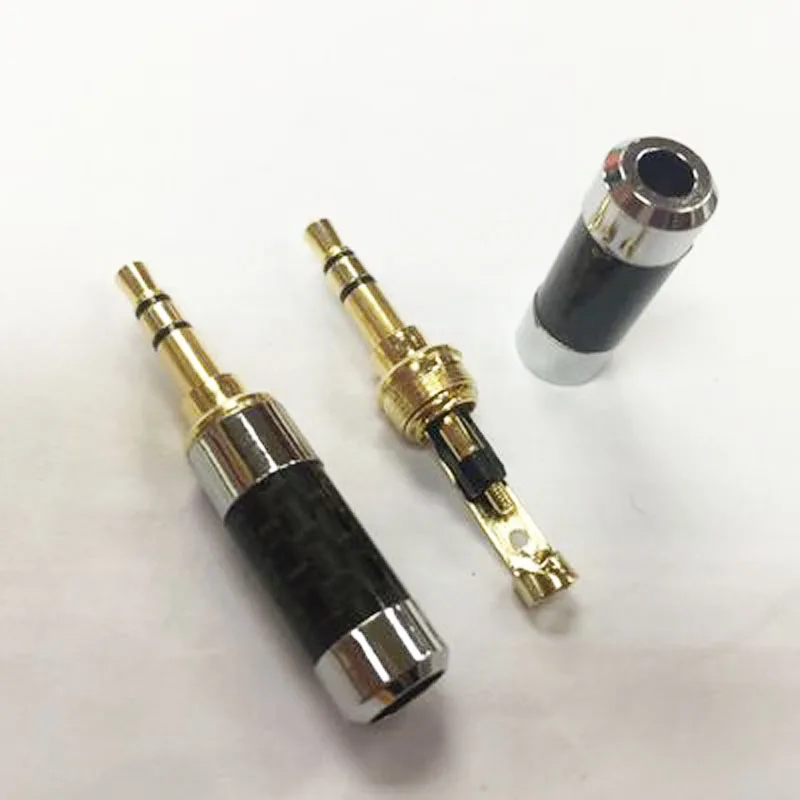 DIY Stereo Repair Carbon fiber 3.5 mm Plug Audio Jack 3 Pole Gold Plated Earphone Headset Earphone Headphone Adapter Socket
DIY Stereo Repair Carbon fiber 3.5 mm Plug Audio Jack 3 Pole Gold Plated Earphone Headset Earphone Headphone Adapter Socket