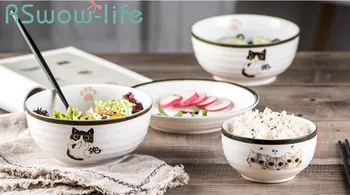 Cute Cat Series Ceramic Daily Dish Dish Creative Cartoon Pattern Bowl Cutlery Set Household Ceramic Bowl For Tableware 
Cute Cat Series Ceramic Daily Dish Dish Creative Cartoon Pattern Bowl Cutlery Set Household Ceramic Bowl For Tableware