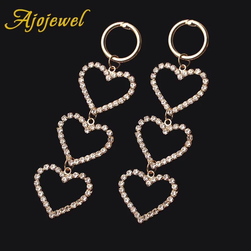 Ajojewel Elegant Three Rhinestone Heart Women Earrings Long Drop Shipping Fashion Jewelry Bijoux Femme
Ajojewel Elegant Three Rhinestone Heart Women Earrings Long Drop Shipping Fashion Jewelry Bijoux Femme