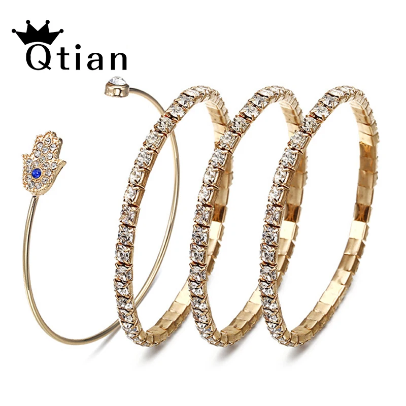 Qtian 4Pcs/Set Fashion Punk Gold Chain Moon Leaf Crystal Geometry Open Bracelet Set Women Charm Beach Jewelry Drop Shipping
Qtian 4Pcs/Set Fashion Punk Gold Chain Moon Leaf Crystal Geometry Open Bracelet Set Women Charm Beach Jewelry Drop Shipping