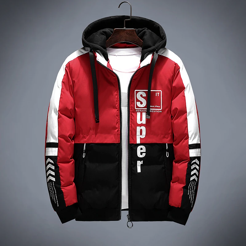 SUPER Letter print Mens winter parkas coats Casual Hooded windbreaker winter puffy coat keepwarm outwear
SUPER Letter print Mens winter parkas coats Casual Hooded windbreaker winter puffy coat keepwarm outwear