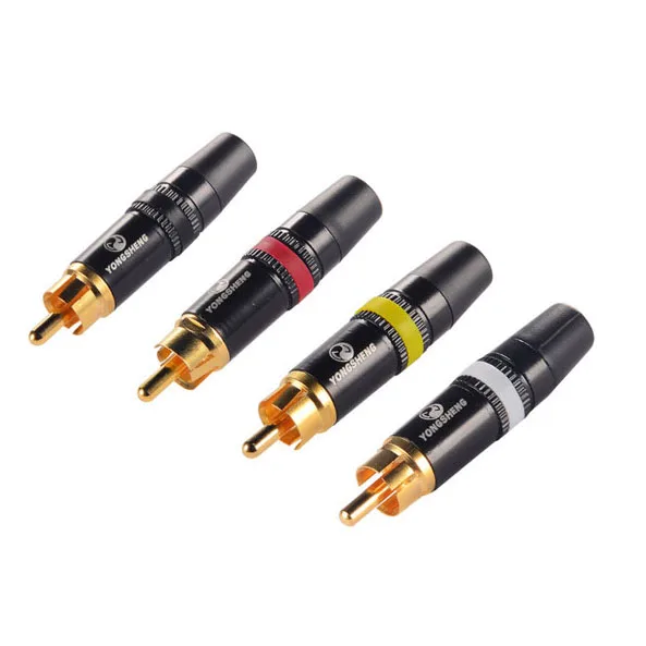 10PCS/Lot Made by Neutrik China factory YS373-2 RCA Phono Jack Plug RCA Gold male connector Red ring
10PCS/Lot Made by Neutrik China factory YS373-2 RCA Phono Jack Plug RCA Gold male connector Red ring