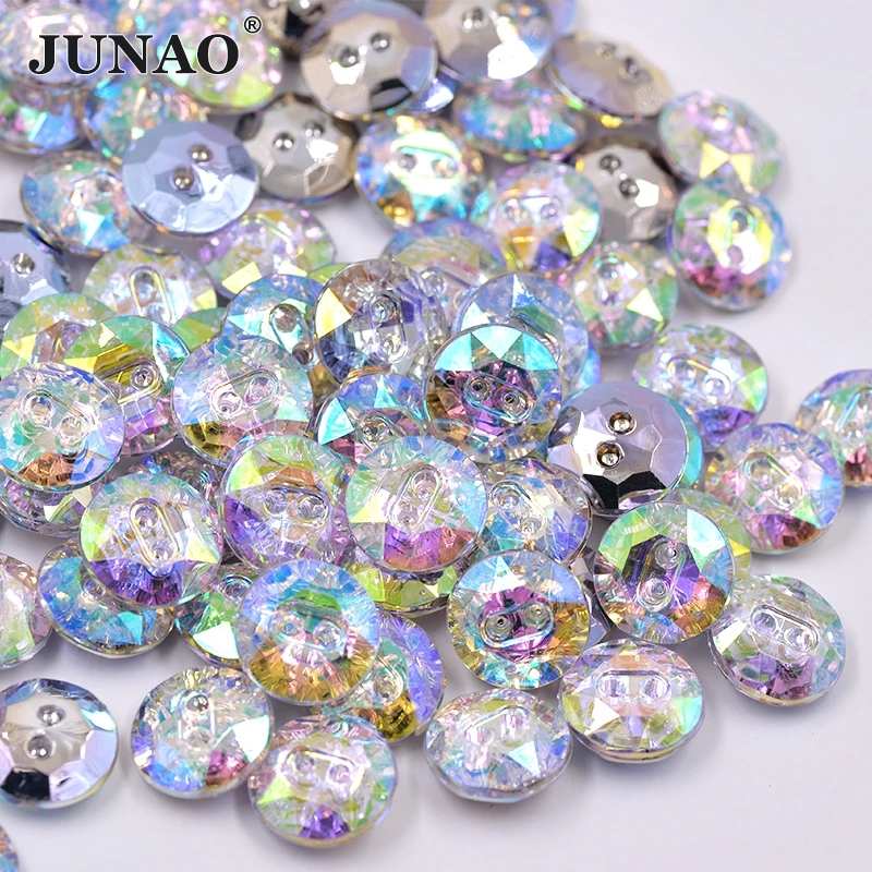 JUNAO 15mm Crystal AB Rhinestone Buttons Round Sewing Button Flatback Resin Buttons For Clothing Scrapbook Crafts Decorative
JUNAO 15mm Crystal AB Rhinestone Buttons Round Sewing Button Flatback Resin Buttons For Clothing Scrapbook Crafts Decorative
