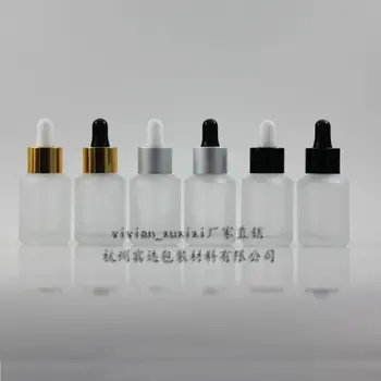 30ml transparent frosted Glass Essential Oil Bottle With (aluminum ring+white/black rubber) dropper cap.Essential Oil Container
30ml transparent frosted Glass Essential Oil Bottle With (aluminum ring+white/black rubber) dropper cap.Essential Oil Container