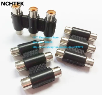 NCHTEK 3 RCA Plug Jack Audio Adapter Connector Coupler/Free shipping/50PCS
NCHTEK 3 RCA Plug Jack Audio Adapter Connector Coupler/Free shipping/50PCS