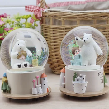 1pc Polar Bear Crystal Ball Creative Gift Resin Music Box Wedding Children Girlfriend Ornaments Rotating Music Bell
1pc Polar Bear Crystal Ball Creative Gift Resin Music Box Wedding Children Girlfriend Ornaments Rotating Music Bell