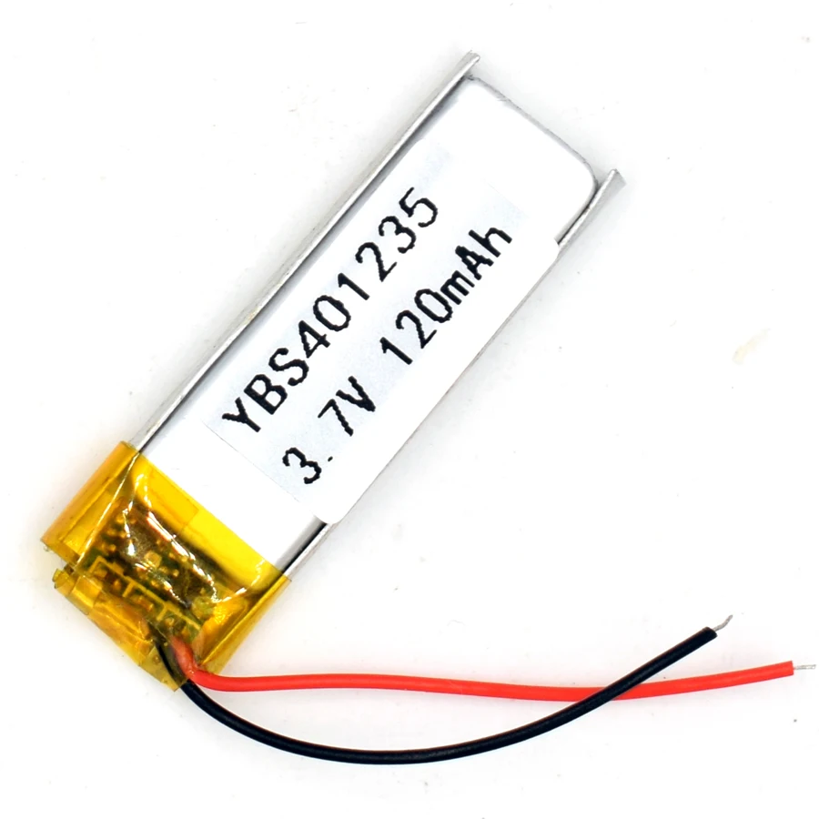 3.7V 120 mAh 401235 Li-polymer Rechargeable Battery Li Po ion for GPS Bluetooth MP3 MP4 041235 
3.7V 120 mAh 401235 Li-polymer Rechargeable Battery Li Po ion for GPS Bluetooth MP3 MP4 041235