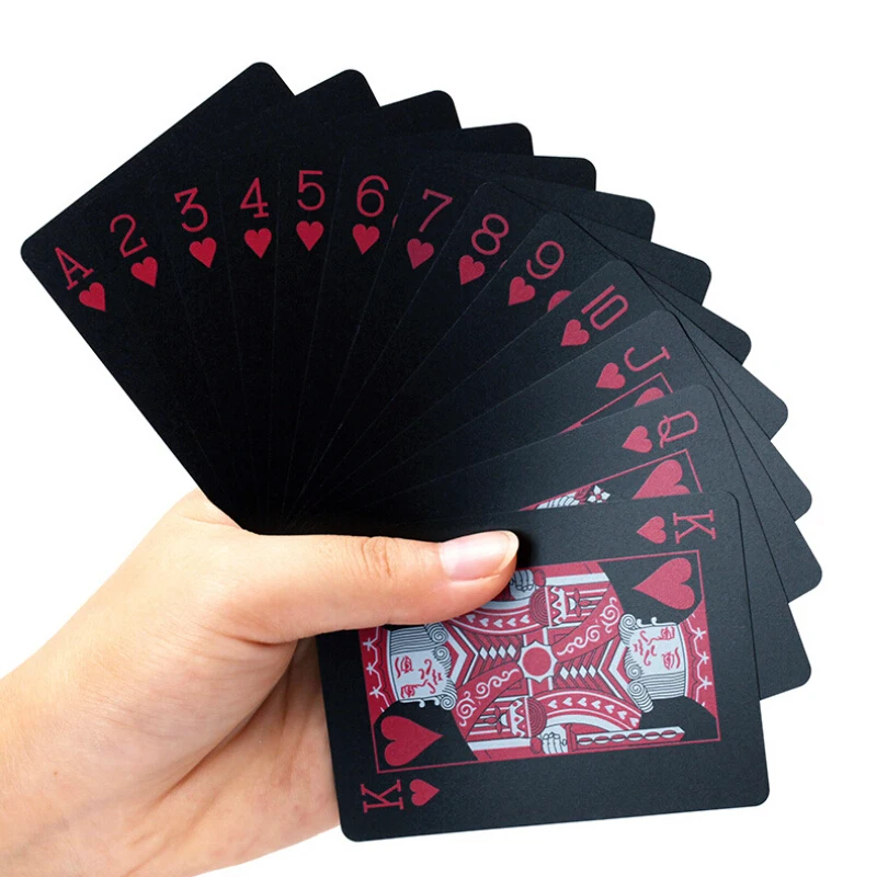 55pcs/deck Poker Waterproof Plastic PVC Playing Cards Set Black Poker Card Sets Classic Magic Tricks Tool Poker Game Tool 25
55pcs/deck Poker Waterproof Plastic PVC Playing Cards Set Black Poker Card Sets Classic Magic Tricks Tool Poker Game Tool 25