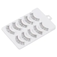 5 Pares de Fibras Sintéticas Cruz Longo Natural Cílios Postiços Falso Eyelashe Extensão Olhos Lash Ferramenta de Beleza Maquiagem Maquiagem
