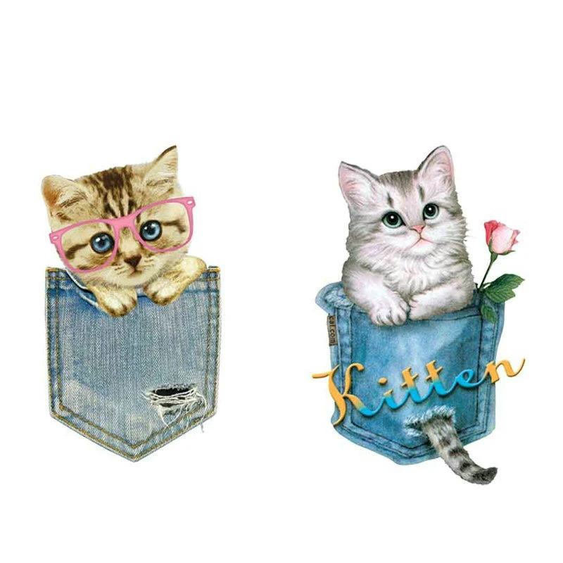 3pcs/set Cat Iron on Patches for Clothes DIY A-level Iron-on Transfers Easy Print on T-shirt Dresses Sweater By Household Irons
3pcs/set Cat Iron on Patches for Clothes DIY A-level Iron-on Transfers Easy Print on T-shirt Dresses Sweater By Household Irons