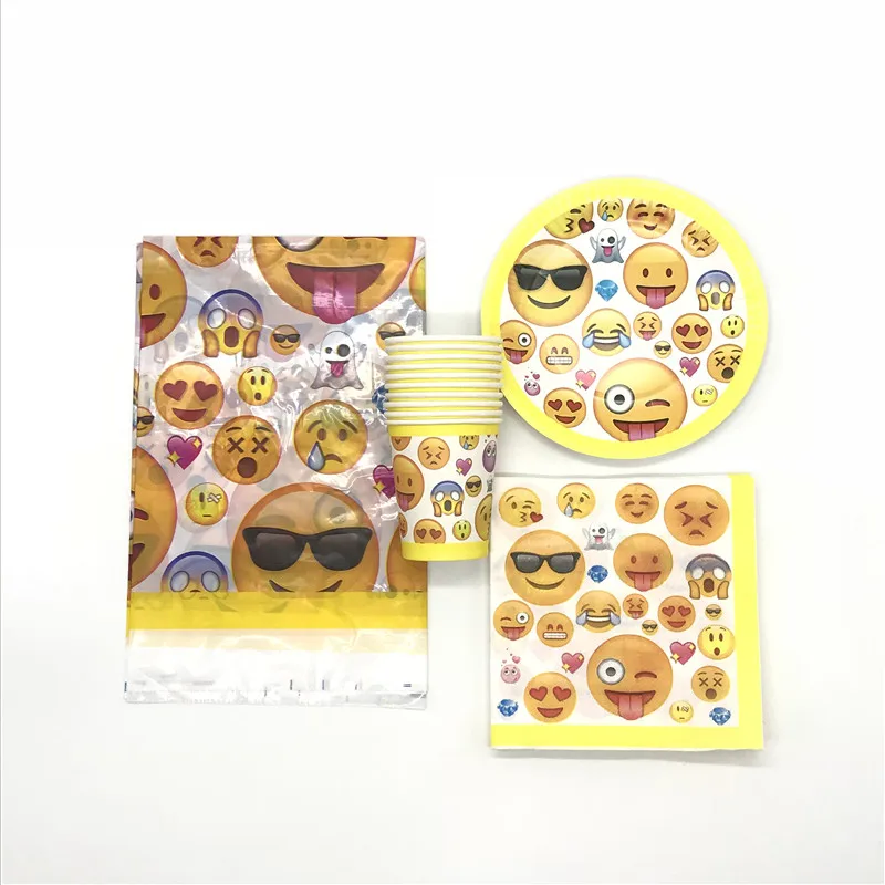 41Pcs Emoji Theme Children Birthday Party Tablecloths Napkins Plates Cups Decoration Wedding Grand Event Tableware Set Supply
41Pcs Emoji Theme Children Birthday Party Tablecloths Napkins Plates Cups Decoration Wedding Grand Event Tableware Set Supply