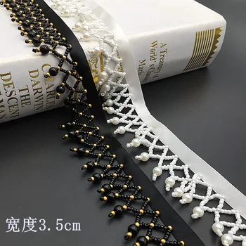 3Yards Gold Pearl Fringe Beaded Lace Trim Garment Dress Tassel Lace Decoration Shoes Ornaments White Black Hanging Bead Curtain
3Yards Gold Pearl Fringe Beaded Lace Trim Garment Dress Tassel Lace Decoration Shoes Ornaments White Black Hanging Bead Curtain