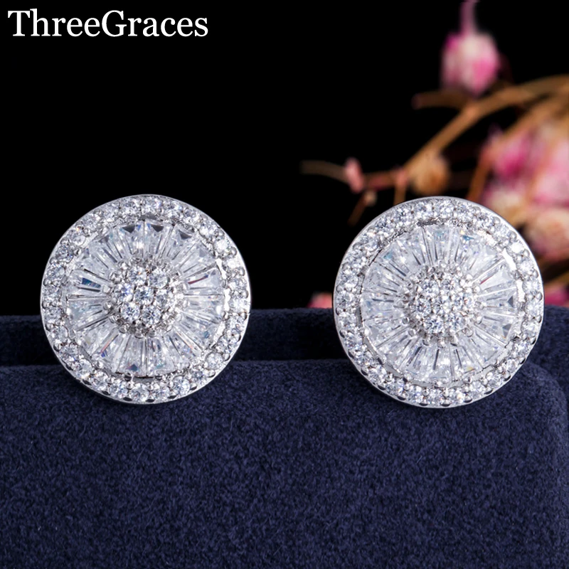 ThreeGraces Fashion Famous Brand Ladies CZ Jewelry Full Paved Cubic Zirconia Stone Big Round Stud Earrings for Women ER184
ThreeGraces Fashion Famous Brand Ladies CZ Jewelry Full Paved Cubic Zirconia Stone Big Round Stud Earrings for Women ER184