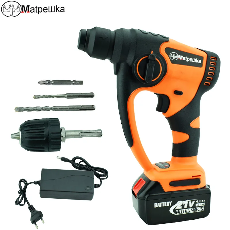 21V Electric Hammer Multi-function Electric drill Impact drill rotary Hammer super strong 4.0A lithium battery
21V Electric Hammer Multi-function Electric drill Impact drill rotary Hammer super strong 4.0A lithium battery