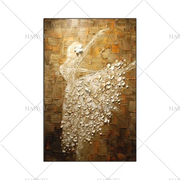 Hand Painted Ballet Dancer oil painting Modern Abstract Palette Knife angel Oil Painting On Canvas Wall Art For Living Room
Hand Painted Ballet Dancer oil painting Modern Abstract Palette Knife angel Oil Painting On Canvas Wall Art For Living Room