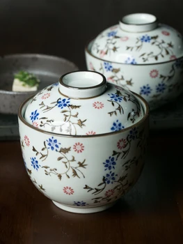 Japanese style ceramic hand painted stew cup bird's nest dessert steamed egg stew pot covered water-proof miso soup bowl
Japanese style ceramic hand painted stew cup bird's nest dessert steamed egg stew pot covered water-proof miso soup bowl