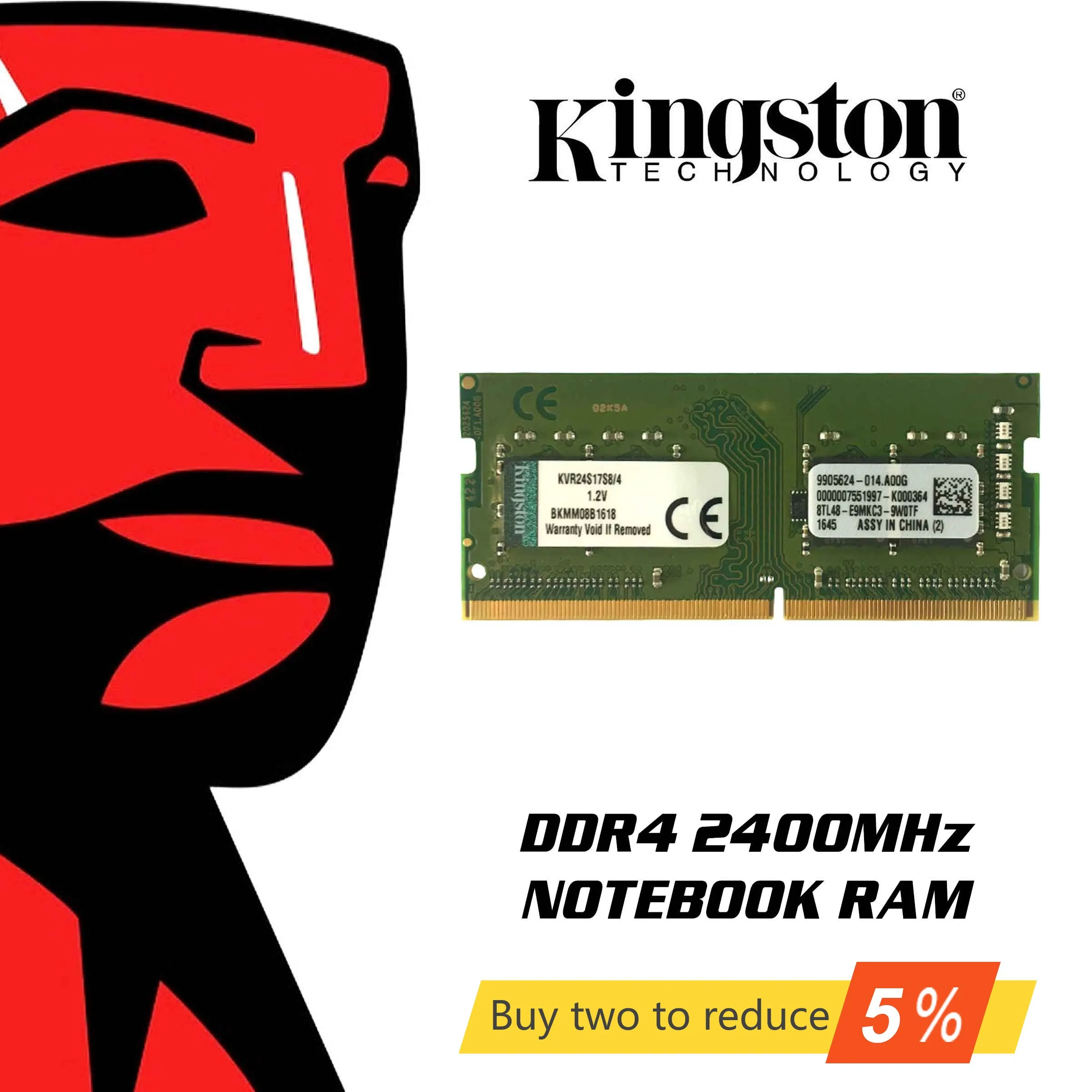 Оперативная память Kingston оперативная Память DDR4 8 ГБ 4 16 2400 МГц для ноутбука Sodimm
