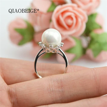 QIAOBEIGE DIY Fitting Women Jewelry S925 Silver Freshwater Pearl Rings for Large 11-12mm round pearl Blank Jewelry Accessories
QIAOBEIGE DIY Fitting Women Jewelry S925 Silver Freshwater Pearl Rings for Large 11-12mm round pearl Blank Jewelry Accessories