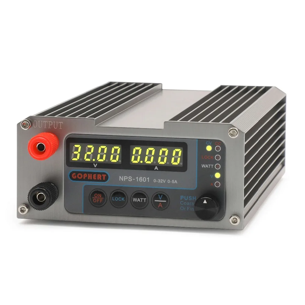 NPS-1601 0-32V 0-5A adjustable DC regulated power supply constant voltage current source
NPS-1601 0-32V 0-5A adjustable DC regulated power supply constant voltage current source