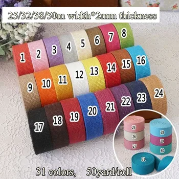 20/25/32/38/50mm x2mm Medium Heavy weight cotton webbing 1''-2'' Thick Polyester tape bag belt DIY free shipping 50yard
20/25/32/38/50mm x2mm Medium Heavy weight cotton webbing 1''-2'' Thick Polyester tape bag belt DIY free shipping 50yard