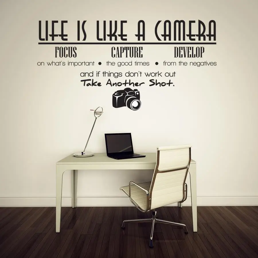 Life is Like a Camera Bedroom wall stickers Living Room Decal Art Mural Kids Room Decor
Life is Like a Camera Bedroom wall stickers Living Room Decal Art Mural Kids Room Decor
