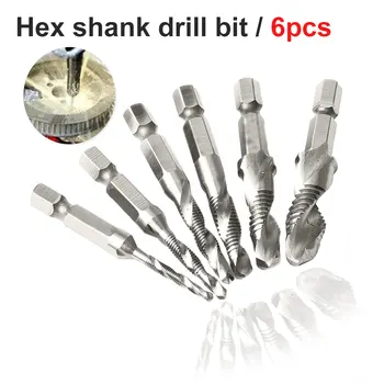 Hex shank drilling and tapping integrated composite wire tapping tap bit screw machine taps American high speed steel
Hex shank drilling and tapping integrated composite wire tapping tap bit screw machine taps American high speed steel