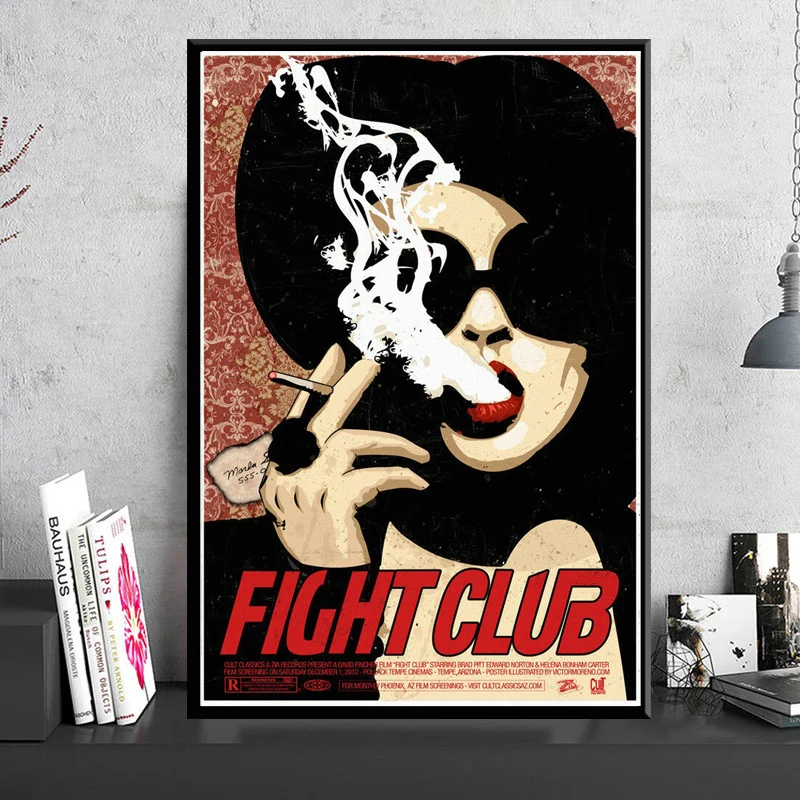 Poster And Prints Fight Club Pulp Fiction Vintage Movie Film Wall Art Painting Pictures For Living Room Home Decor | Дом и сад